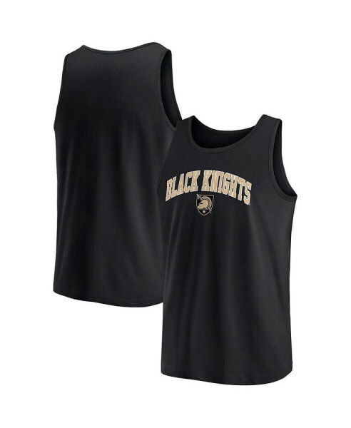 Men's Black Army Black Knights Block Arch Tank Top