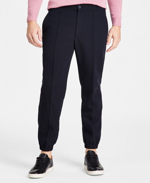 Men's Regular-Fit Stretch Pleated Joggers, Created for Macy's