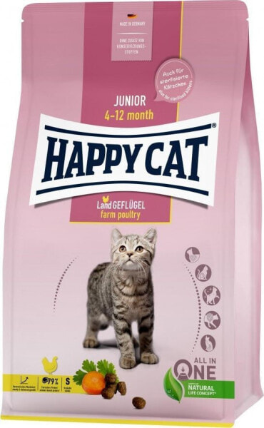 Сухой корм для кошек Happy Cat, для домашних, с домашней птицей, 4 кг