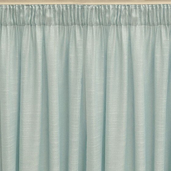 Curtain Alexandra House Living Rustik Turquoise Natural 200 x 270 x 1 cm Translucent