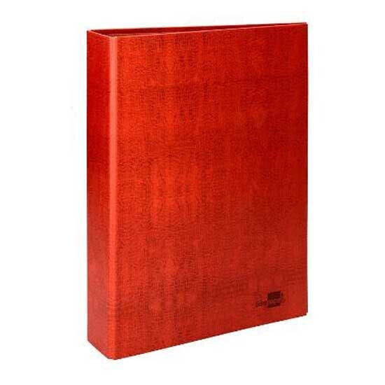 LIDERPAPEL 2 ring binder 40 mm mixed folio cardboard leather lined plastic compressor