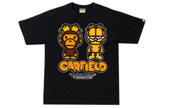 BAPE x GARFIELD 加菲猫&BABY MILO 图案印花短袖T恤 男女同款 送礼推荐 / Футболка BAPE x GARFIELD BABY MILO T 1G3-0110-089