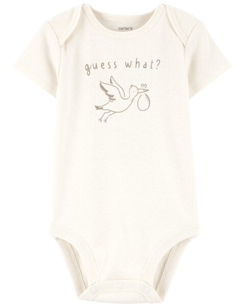 Baby Stork Announcement Bodysuit 6M