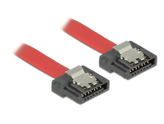 Delock 83833 - 0.2 m - SATA III - SATA 7-pin - SATA 7-pin - Male/Male - Red