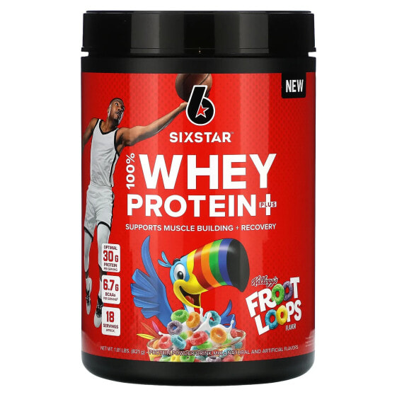 Сывороточный протеин SIXSTAR 100% Whey Protein Plus, Kellogg's Froot Loops, 1.81 lbs (821 г)