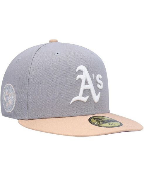 Men's Gray, Peach Oakland Athletics 1987 MLB All-Star Game Purple Undervisor 59FIFTY Fitted Hat