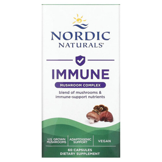 БАД для иммунитета Nordic Naturals Immune, Mushroom Complex, 60 капсул