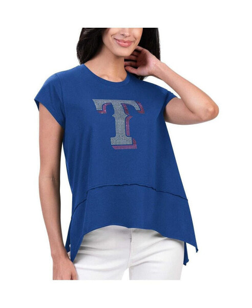 Women's Royal Texas Rangers Cheer Fashion T-shirt