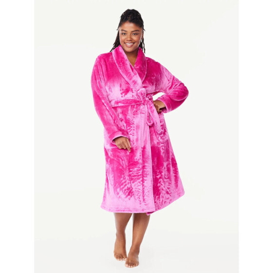 Joyspun Women's Plush Sleep Robe Size M