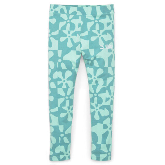 Puma X Spongebob Aop Leggings G Girls Green Athletic Casual 53867477