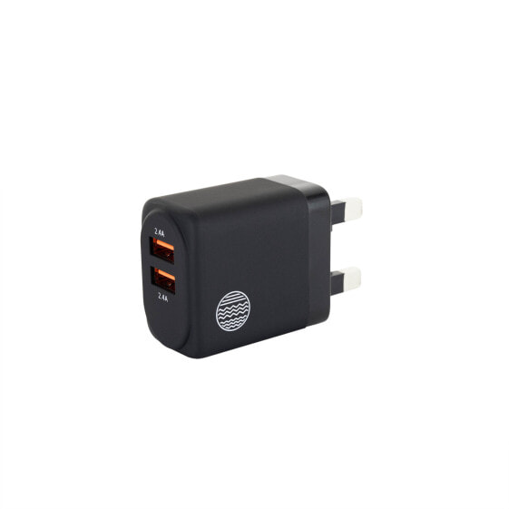 OUR PURE PLANET Wall Charger 2 USB ports 4.8A UK 24W - Indoor - AC - 5 V - Black