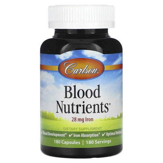 Витамины Carlson Blood Nutrients, 180 капсул