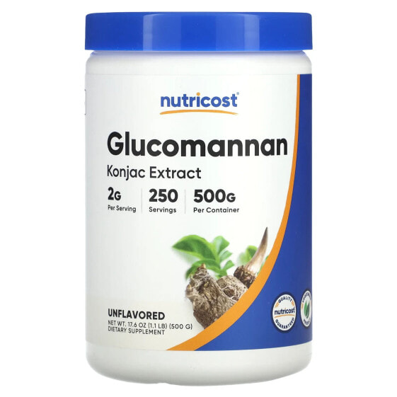 Клетчатка Nutricost Glucomannan Konjac Extract, Неароматизированный, 500 г (17.6 унции)