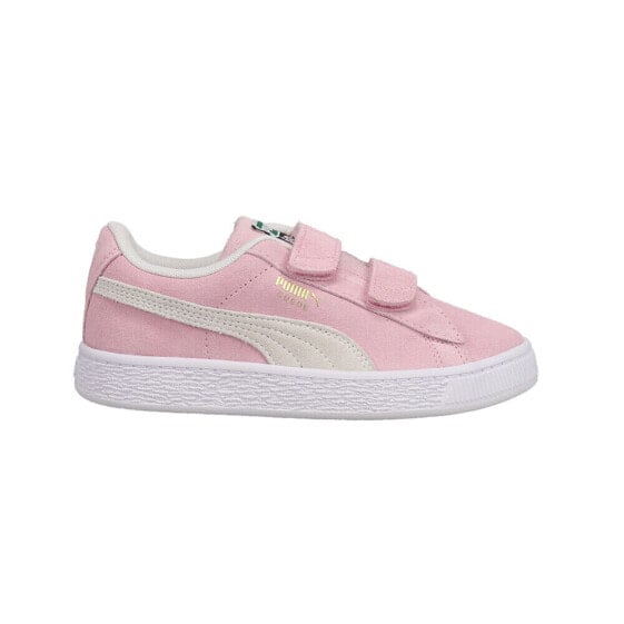 Puma Suede Classic Xxi V Logo Slip On Toddler Girls Pink Sneakers Casual Shoes