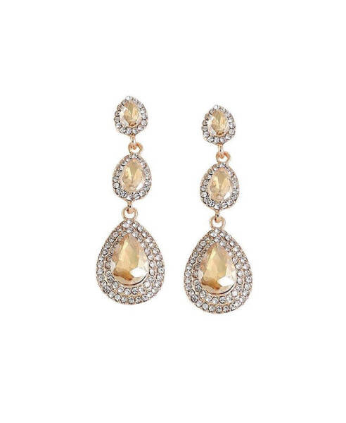 Women's Silver Teardrop Drop Earrings