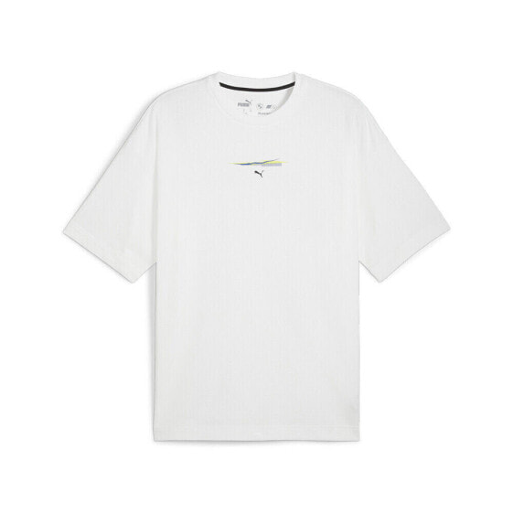 Puma Bmw Mms Lichtenstein Graphic Crew Neck Short Sleeve T-Shirt Mens White Casu