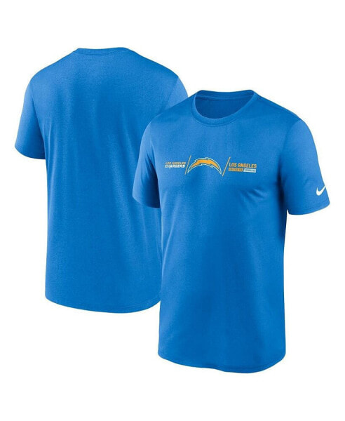 Men's Powder Blue Los Angeles Chargers Horizontal Lockup Legend T-shirt