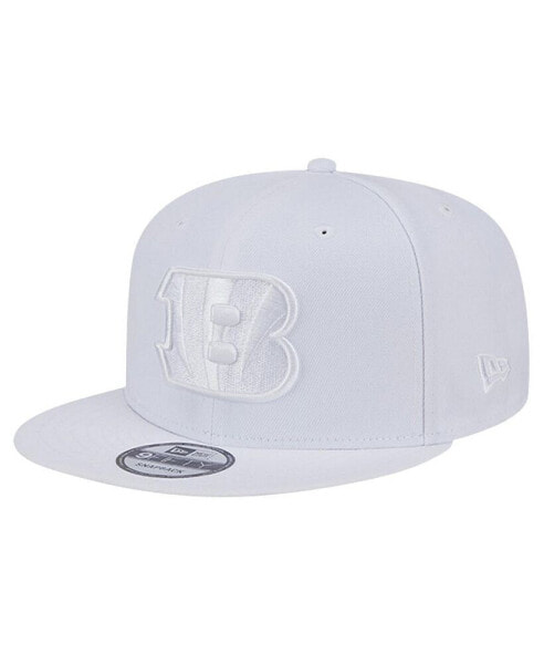 Men's Cincinnati Bengals Main White on White 9Fifty Snapback Hat