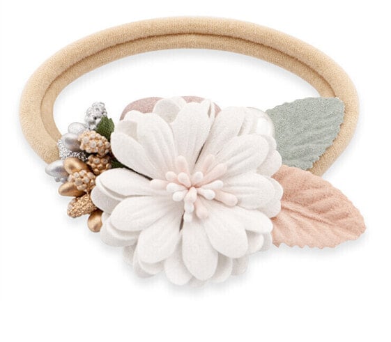 A decent hair band in the shape of flowers