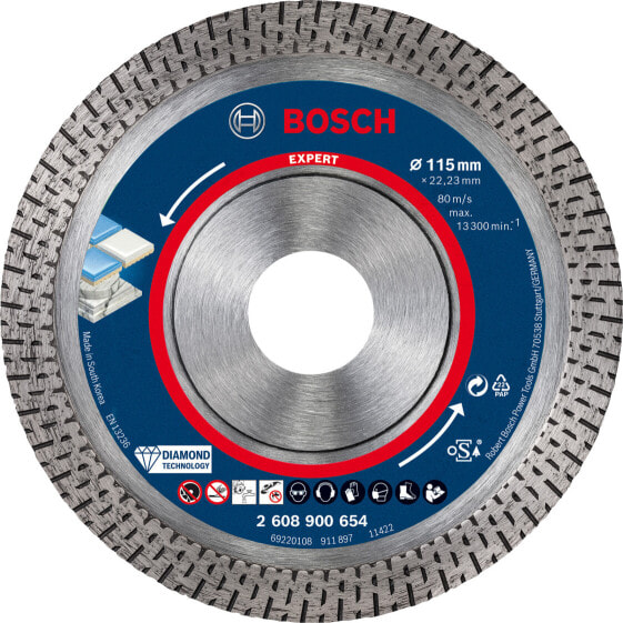 Bosch EXPERT HardCeramic Diamanttrennscheiben, 115 x 22,23 x 1,4 x 10 mm