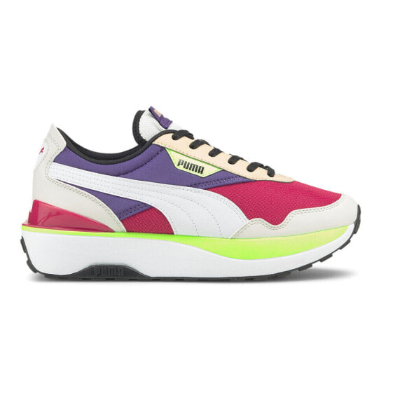 Puma Cruise Rider Flair Lace Up Womens Purple Sneakers Casual Shoes 381654-02