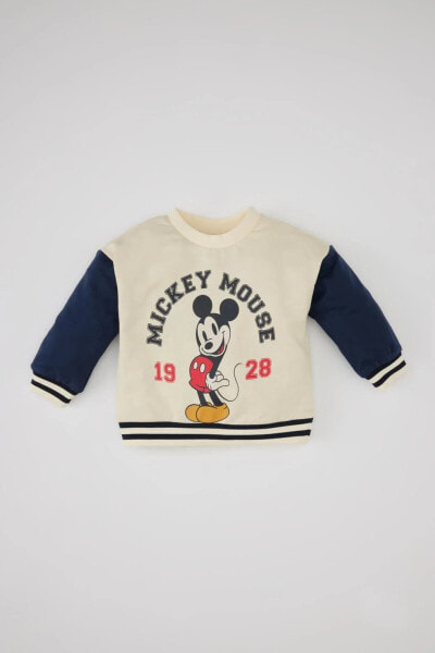 Свитшот для мальчиков defacto Disney Mickey & Minnie Bisiklet Yaka Erkek Bebek