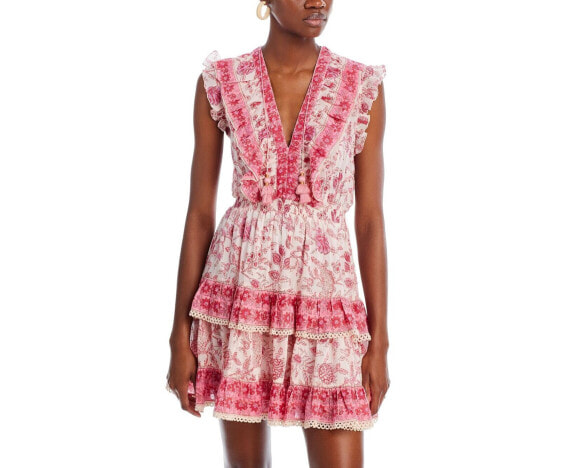 Bell Womens Rainey Cotton Sleeveless Mini Dress Pink Size Small
