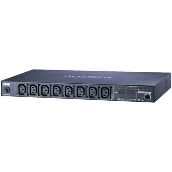 ATEN PE6108G - Monitored - 1U - Horizontal - Metal - Black - 8 AC outlet(s)