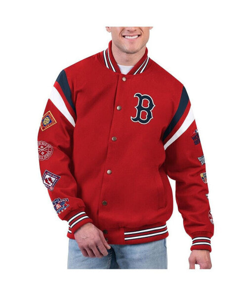 Men's Red Boston Red Sox Quick Full-Snap Varsity Jacket