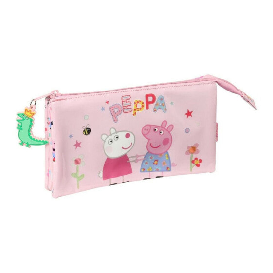 Школьный пенал Peppa Pig Having fun Розовый 22 x 12 x 3 cm