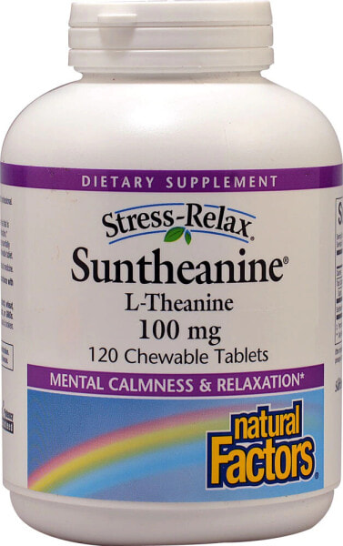 Natural Factors Suntheanine L-Theanine L-Теанин 100 мг 120 жевательные таблетки