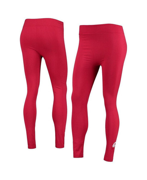 Women's Crimson Washington State Cougars Fleece-Lined Leggings