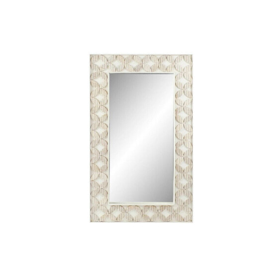 Wall mirror DKD Home Decor Mirror White Mango wood Rhombus (154 x 4 x 92 cm)