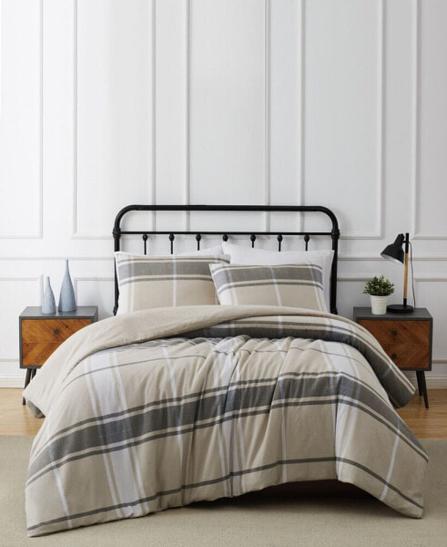 Truly Soft Preston Plaid 3 Piece Flannel Duvet Cover Set, King