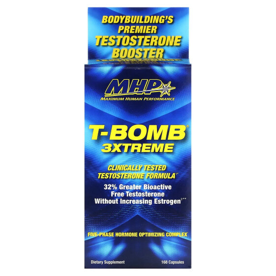 Витамины и БАДы для мужского здоровья MHP T-Bomb 3Xtreme, 168 капсул
