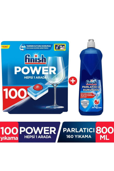 Таблетки для посудомоечных машин Finish  100 Tablet  Parlatıcı Ve Kurutucu 800 ml