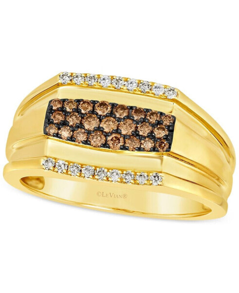 Men's Chocolate Diamond (3/8 ct. t.w.) & Nude Diamond (1/6 ct. t.w.) Cluster Ring in 14k Gold