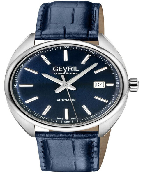 Часы Gevril Five Points Blue Leather 40mm