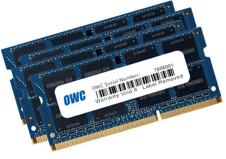 OWC 4x 8GB - 1600MHz - DDR3L - PC12800 - 32 GB - 4 x 8 GB - DDR3 - 1600 MHz - 204-pin SO-DIMM - Blue