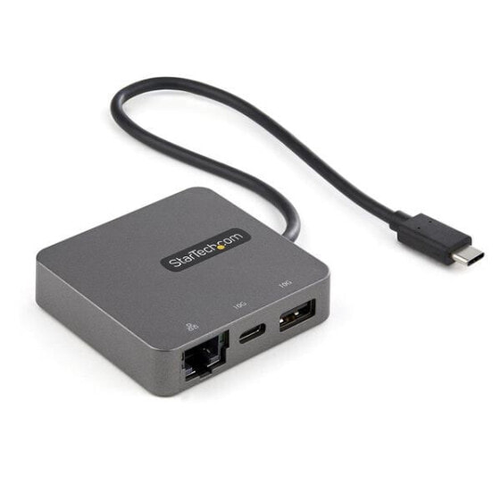 USB-C Multiport Adapter - USB 3.1 Gen 2 Type-C Mini Dock - USB-C to 4K HDMI or 1080p VGA Video - 10Gbps USB-A USB-C - GbE - Portable Travel Laptop Dock - Works w/Thunderbolt 3 - Wired - USB 3.2 Gen 2 (3.1 Gen 2) Type-C - 10,100,1000 Mbit/s - Black - Silve