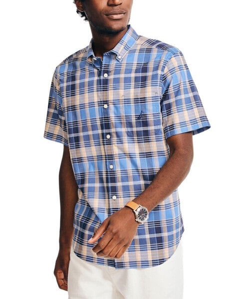 Men's Classic-Fit Plaid Short-Sleeve Shirt