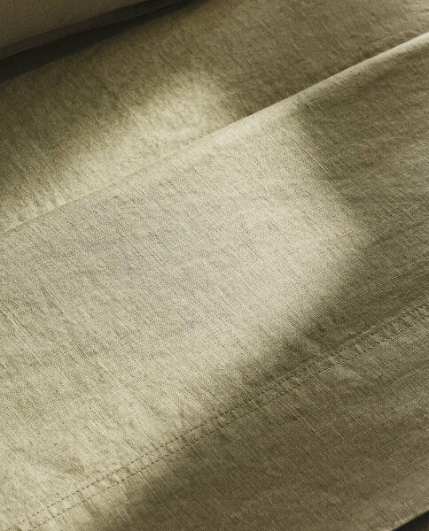 (140 gxm²) washed linen flat sheet