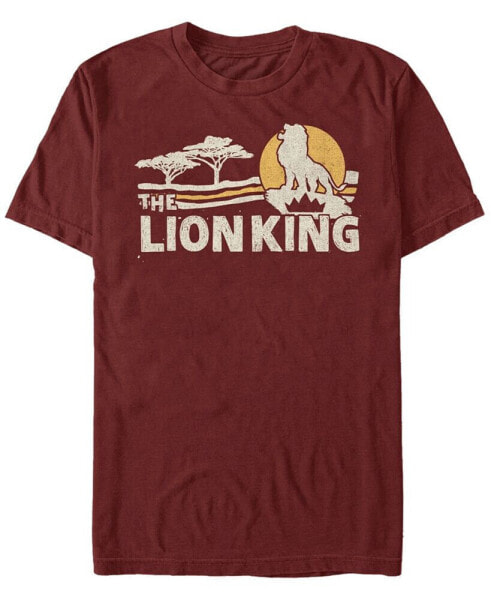 Disney Men's The Lion King Live Action Savannah Sunset Poster Short Sleeve T-Shirt