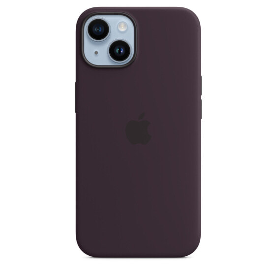 Apple iPhone 14 Silicone Case with MagSafe - Elderberry, Cover, Apple, iPhone 14, 15.5 cm (6.1"), Burgundy