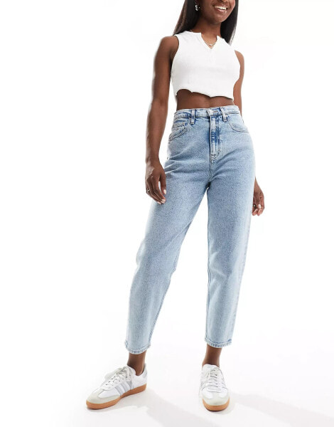 Tommy Jeans ultra high rise mom jeans in blue grey