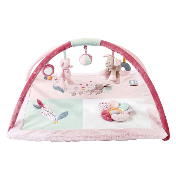 Nattou Play Mat with Play Arch Iris and Lali 87 x 87 x 52 cm Pink