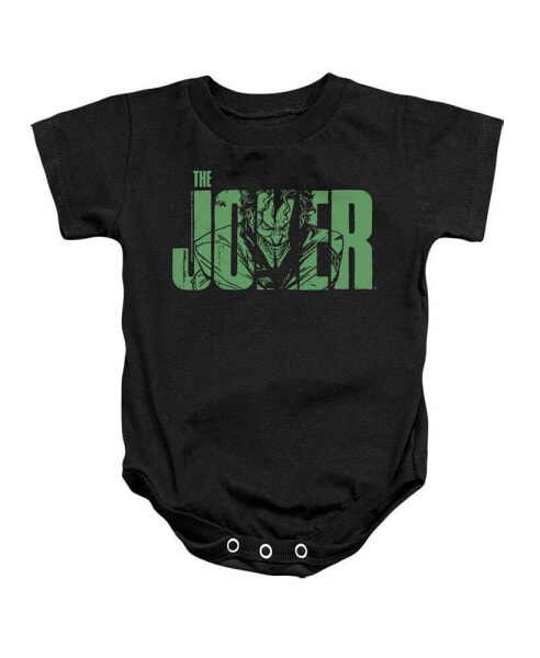 Baby Girls Baby Joker Text On Black Snapsuit