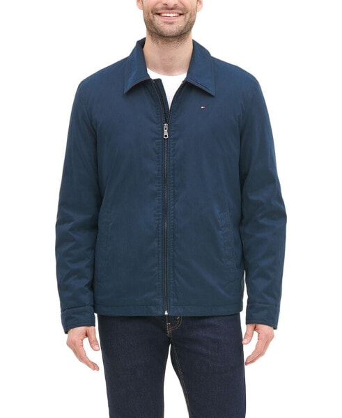 Men's Classic Front-Zip Filled Micro-Twill Jacket