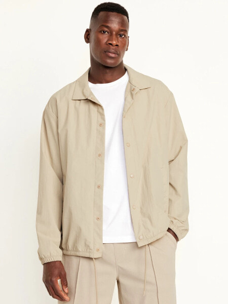 Water-Resistant Snap-Front Jacket