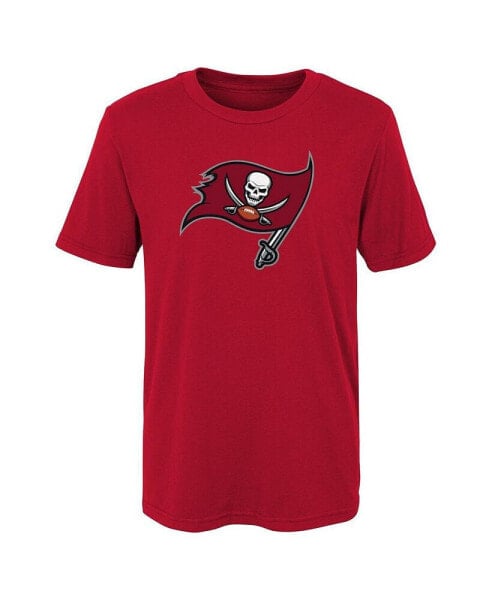 Little Boys and Girls Red Tampa Bay Buccaneers Primary Logo T-shirt